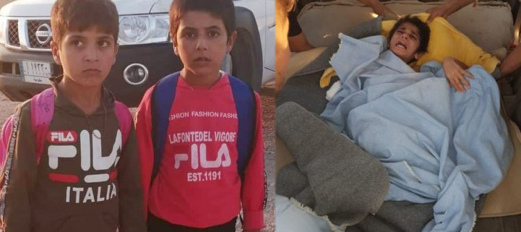Three Turkmen children freed from IS captivity arrive home
